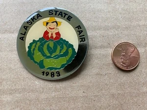 1983 ALASKA STATE FAIR PIN BACK - Vintage Collectible Palmer, AK - Bild 1 von 2