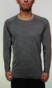 Hang Ten Men's M Gray Long Sleeve Shirt Sun Tee Quick Dry UPF 50+ 4 Ways Stretch - Picture 1 of 7