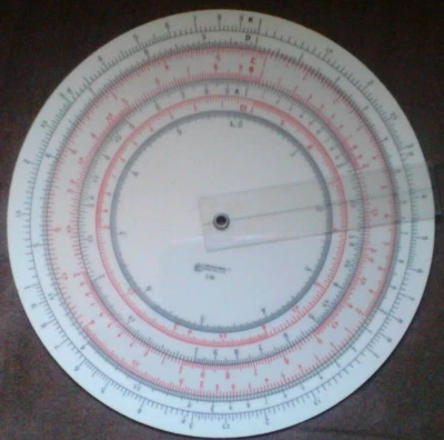 C Thru Ruler co. S-96 square root cube root round ruler Made in USA - Image 1 of 4