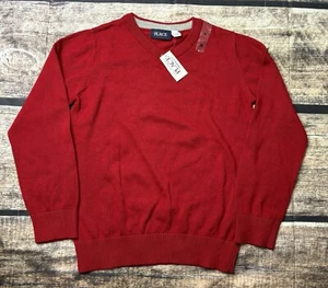 The Children's Place Boys V-Neck Sweater's Medium (7/8 ) Red 100% Cotton Solid - Picture 1 of 8