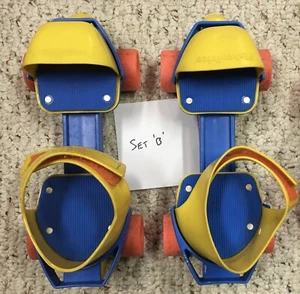 Fisher Price 1 Pair Plastic Roller Skates Vintage Adjustable 6-8" Foot Size (B) - Picture 1 of 8
