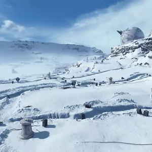 1/6th Star Wars ESB Hoth Echo Base Defense IKEA Detolf 15x15 sfondo diorama - Foto 1 di 9