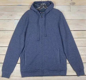 Nuovo maglione uomo TRAVIS MATHEW full zip misto Supima blu erica con cappuccio taglia M - Foto 1 di 5