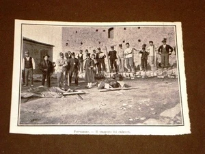 Erdbeben in Kalabrien 23. Oktober 1907 Ferruzzano Leichentransport - Bild 1 von 1