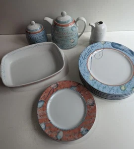 Vintage Wedgwood Variations Porcelain Plates Teapot Serving Dish & More Lot 1998 - Picture 1 of 16