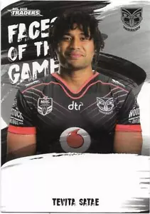 2019 Nrl Traders Faces of the Game (FG59) Tevita SATAE Warriors - Picture 1 of 1