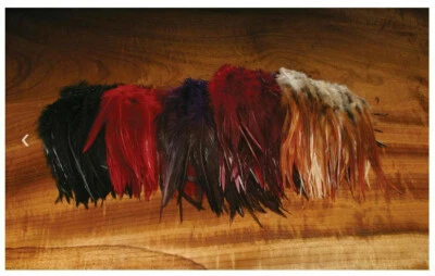 HARELINE DUBBIN, INC. Woolly Bugger Saddle Hackle 15-17cm lang 4 Farben Hareline Woolly Bugger Hackle