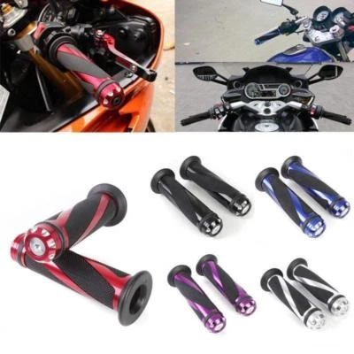 Universal Motorbike 7/8" Handlebar Rubber Gel Hand Grips Bar End For Buell Foto 1 de 4