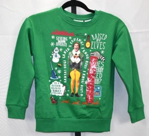Elf Kids Sweatshirt with Voice Button Green Long Sleeve Youth Size M(8) NWT - Picture 1 of 3