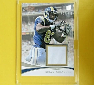 BRIAN QUICK  ROOKIE  2012 GAME RELICS  Topps Prime  #prbq  St. Louis Rams - Picture 1 of 1