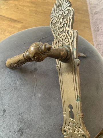 Art nouveau brass door handle Vintage Cover
