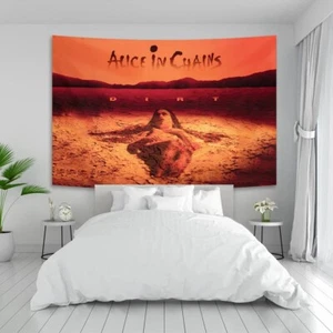 Alice in Chains Rock band Fabric Tapestry Wall Hanging Flag Banner Decor 36x60'' - Bild 1 von 12