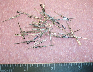 QTY (100) 16-02-0114 MOLEX 22-24 AWG CRIMP PIN CONTACTS TIN ROHS - Picture 1 of 4