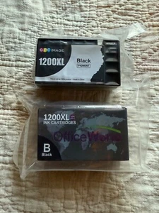 Two 1200XL Black Ink Cartridges for Canon Printers - Photo 1/3