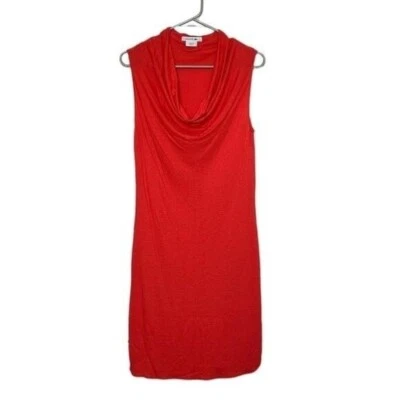 Vestido recto Lacoste naranja sin mangas capucha cuello talla pequeña Foto 1 de 4
