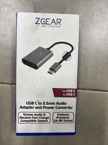 ZGear USB Type C to 3.5mm Audio Jack Charging Cable Adapter For Apple - Zdjęcie 1 z 4
