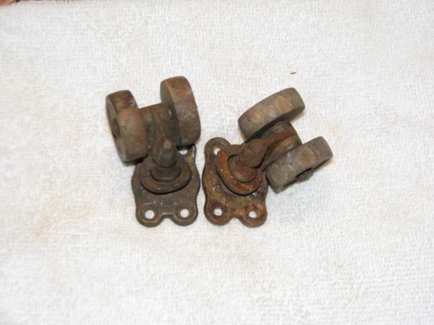 Antique/Vintage Wooden Double Wheel Caster - lot of 2 Cover