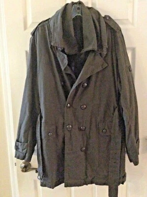 Chaqueta Parka Firetrap Para Hombres Caballeros Abrigo de Lluvia Top Manga Larga Verde Ejército Foto 1 de 4