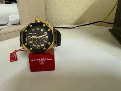 Men's Swiss Legend 10541-YG-01-BB Trimix Diver Chronograph Watch BLACK / GOLD - Image 1 of 4