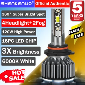 For Chevy Silverado 1500 2500 3500 2007-2015 6X LED Headlight Hi/Lo+Foglight V2T - Picture 1 of 16
