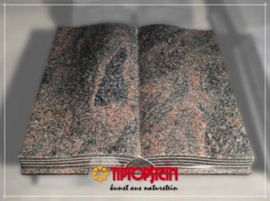 Grabstein, Granit Grabstein, liegend Buchform E,60x50x12cm, Himalaya blue,NEU!!! - Bild 1 von 3