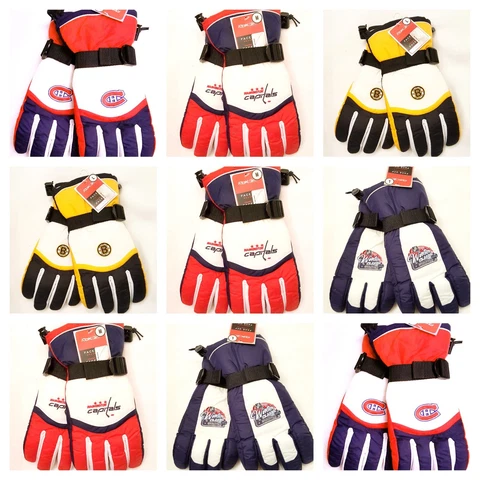 NHL TEAM NYLON INSULATED GLOVES NYLON WINTER SKING YOU PICK THE TEAM NWT Cover