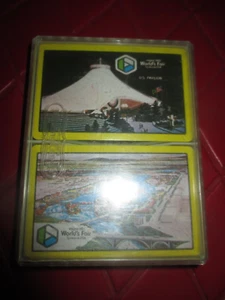 Paquete de dos cartas de juego vintage de WORLD'S FAIR EXPO '74 SPOKANE EE. UU. NUEVAS EN PAQUETE - AÑOS 70 - Imagen 1 de 3