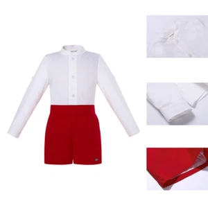 Kids Boys Gentleman Outfits Shirt + Shorts Size 2 3 4 5 6 8 Party Clothes 2Pcs - Picture 1 of 12