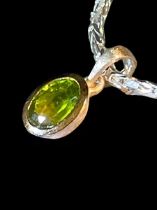 Peridot an Königssilber Kette - Bild 1 von 4