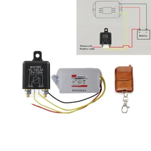 Motorcycle Scooter 12V Battery Disconnect Switch Main Power Switch with Remote Control - Picture 1 of 10
