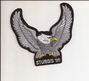 Toppa ricamata Sturgis moto rally 2009 grande aquila 5"x5" nuova - Foto 1 di 2