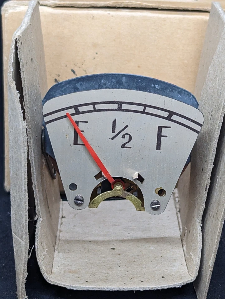 NOS 1938 PLYMOUTH DELUXE ROAD KING DASH FUEL GAS GAUGE MOPAR 678346 - Image 1 of 4