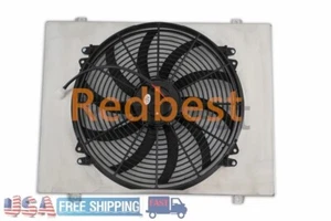 CUBIERTA VENTILADOR RADIADOR ALUMINIO 100% NUEVA CON VENTILADOR PARA 67 68 69 CHEVY CAMARO 23" CORE - Imagen 1 de 5