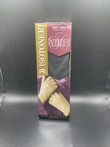 Women's Isotoner Knit Lined Stretch Classics Gloves A213D1 BLACK Water Resistant - Picture 1 of 8