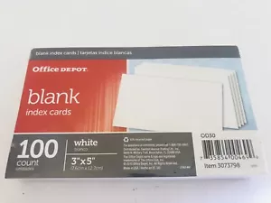 Leere 3 x 5 weiße Karteikarten 100 Stück - Bild 1 von 5