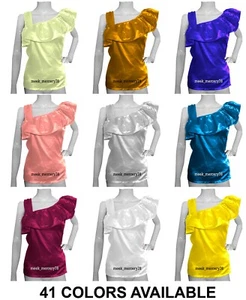 Strepless Top Women Office Wear Satin Women Party Wear Sleeveles Elastic S87 - Picture 1 of 45