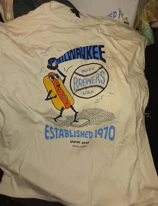 2025 MILWAUKEE BREWERS 6/10 ARTIST SERIES T SHIRT SGA GIVEAWAY BASEBALL SIZE XL - Picture 1 of 1