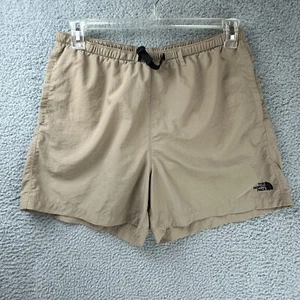 North Face Shorts Womens Large Nylon Hiking Mesh Liner Belted Tan Active Pockets - Picture 1 of 15