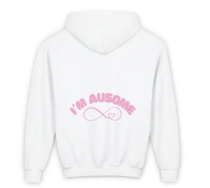 Sudadera con capucha para niños y jóvenes con diseño de espalda I'm Ausome Awareness, neurodiversidad, I'm Ausome - Imagen 1 de 6