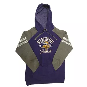 New NFL Womens Minnesota Vikings Hoody Sweatshirt Small Purple Distressed Hoodie - Picture 1 of 1