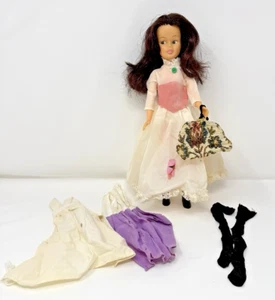Vintage 1960er Mary Poppins Puppe mit Teppich Tasche 12" Reiter - Bild 1 von 13