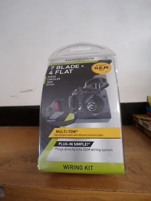NEW HOPKINS 42145 7 BLADE 4 FLAT OEM PLUG-IN WIRING KIT FITS DODGE JEEP CHRYSLER - Image 1 of 2
