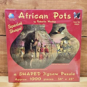 Rompecabezas Sunsout African Pots Roberta Wesley en forma 1000 SELLADO NUEVO 38"X25" - Imagen 1 de 10