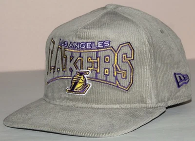 NUEVA ERA The Golfer LOS ANGELES LAKERS Gorra Snapback GRIS Sombrero PANA A-Marco *3Z Foto 1 de 4