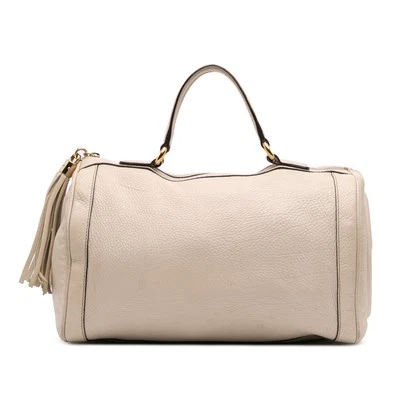 Bolso de cuero de becerro blanco Gucci Soho Boston autenticado Foto 1 de 4
