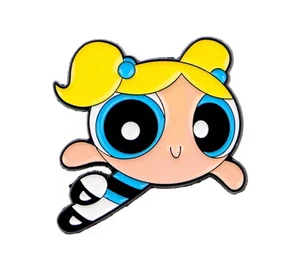 POWERPUFF GIRLS ENAMEL PIN - BUBBLES FLYING - FREE AU POST - AU STOCK - Picture 1 of 1