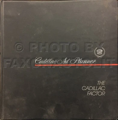 Planificador de publicidad de concesionario Cadillac 1987 - anuncio slicks radio TV correo etc. Foto 1 de 2