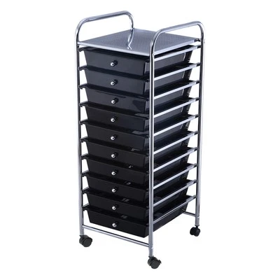 Topbuy 10 Drawer Scrapbook Paper Organizer Rolling Storage Cart - Image 1 of 4