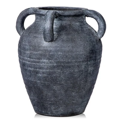 Цветочная ваза ручной работы, высокая терракотовая ваза 9,8 дюйма, винтажная керамическая ваза, деревенская... - Изображение 1 из 4