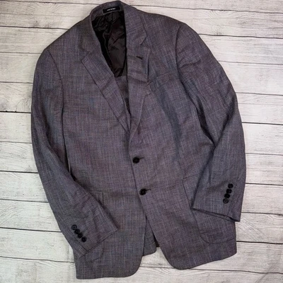 Giorgio Armani Men's Soft Wool Blend Woven 2-Button Suit Jacket Gray  Size 40 - Image 1 of 4